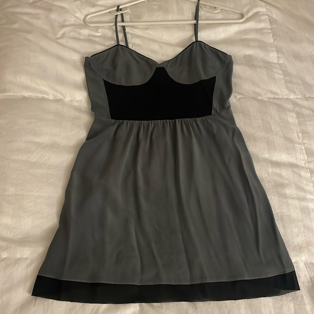 Gray and black Cynthia Vincent dress